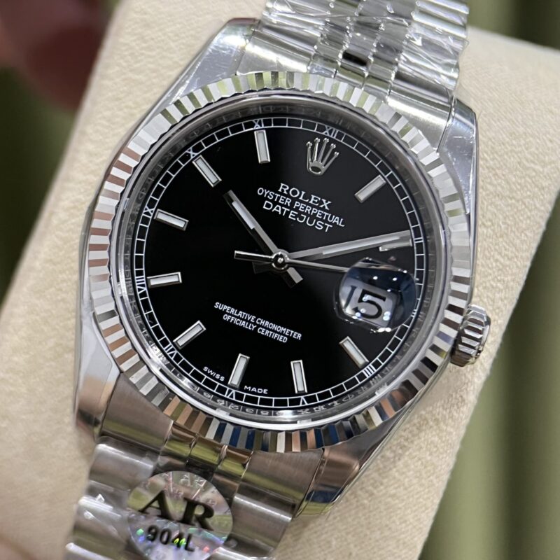 Đồng hồ Rolex AR mặt số đen 36mm