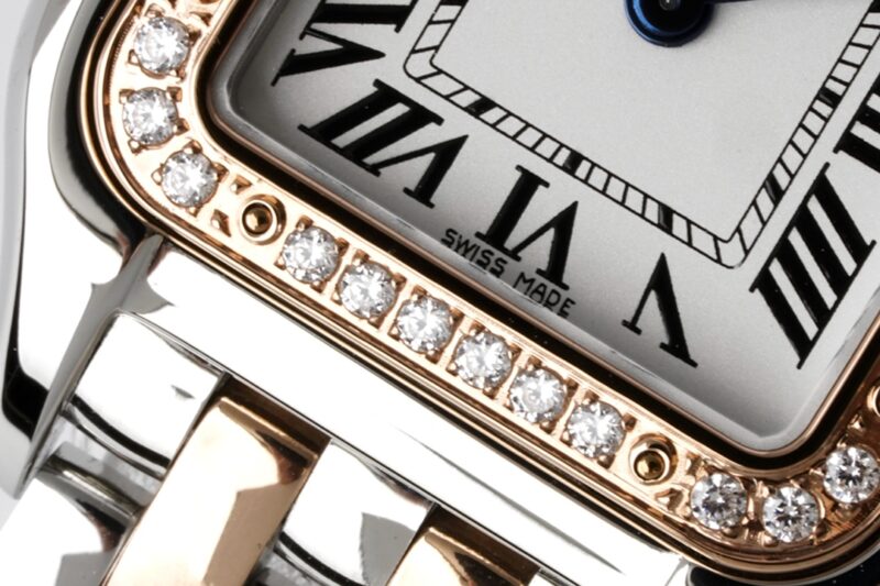 Đồng hồ Cartier Panthère Rep 11 niềng đính kim cương size 22-30mm