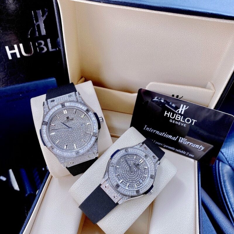 Đồng hồ cặp Bulova 98X117 cặp đôi mặt xanh blue siêu đẹp. - Benwatchs  chuyên cung cấp đồng hồ chính hãng giá tốt