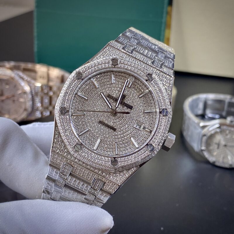 ĐỒNG HỒ AUDEMARS PIGUET REPLICA 11 THỤY SỸ ĐÍNH FULL ĐÁ NAM 41MM