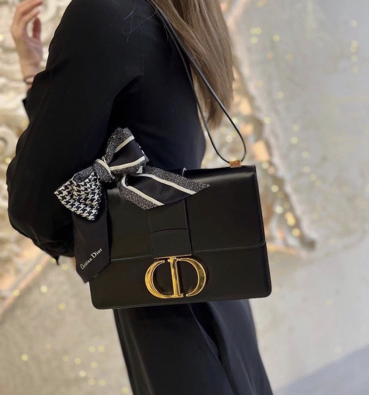 Túi Dior 30 Montaigne Bag Black Like Auth  97Luxury