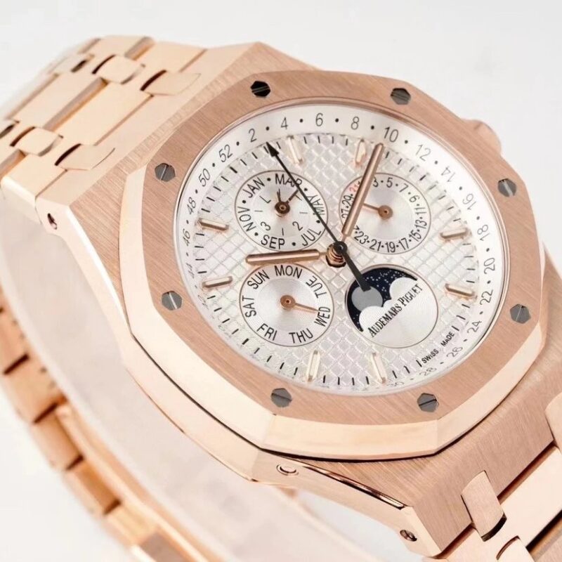 ĐỒNG HỒ NAM AUDEMARS PIGUET ROYAL OAK 26574 MOONPHASE REPLICA MẶT SỐ TRẮNG 41MM