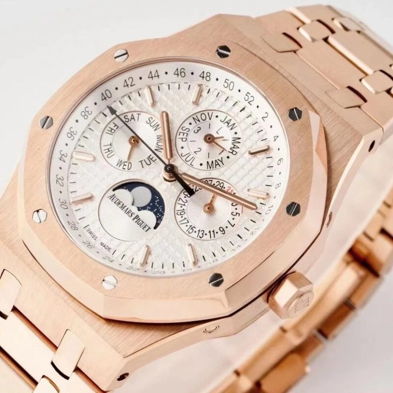 ĐỒNG HỒ NAM AUDEMARS PIGUET ROYAL OAK 26574 MOONPHASE REPLICA MẶT SỐ TRẮNG 41MM