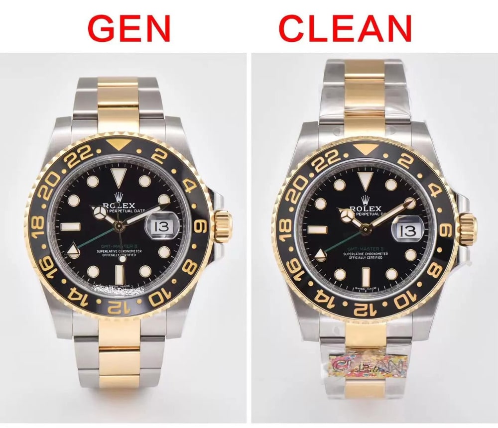 So sánh Rolex GMT-Master II Fake 1:1 nhà máy Clean và phiên bản chính hãng