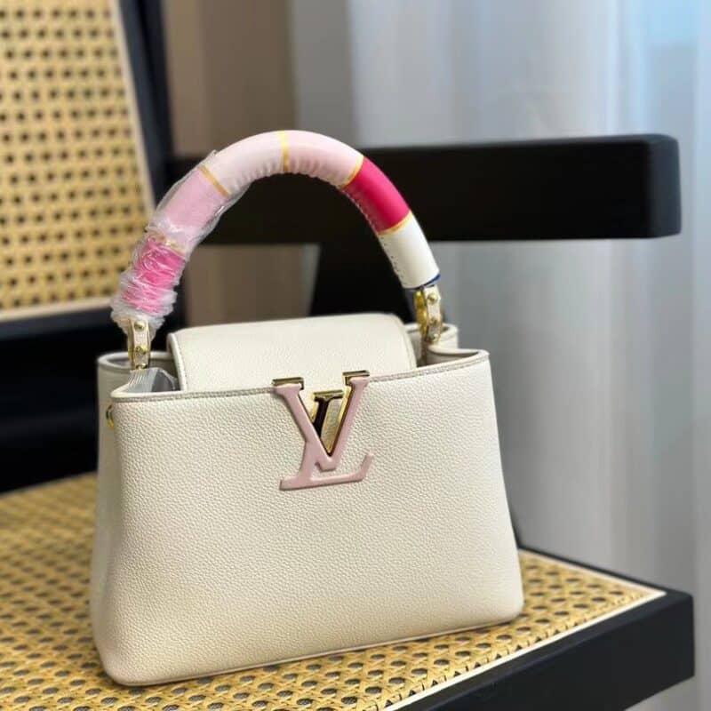 TÚI XÁCH LV LOUIS VUITTON CAPUCINES HANDLE BAG SUPER MÀU TRẮNG