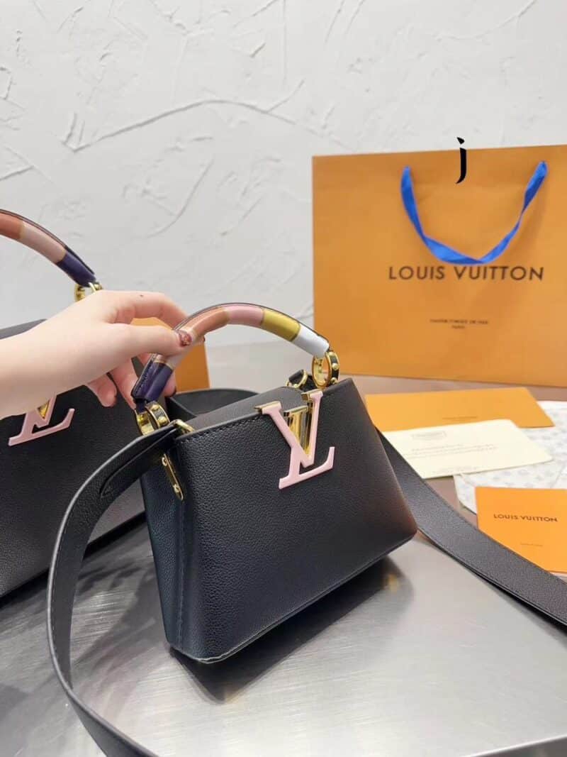 TÚI XÁCH LV LOUIS VUITTON CAPUCINES HANDLE BAG SUPER MÀU ĐEN