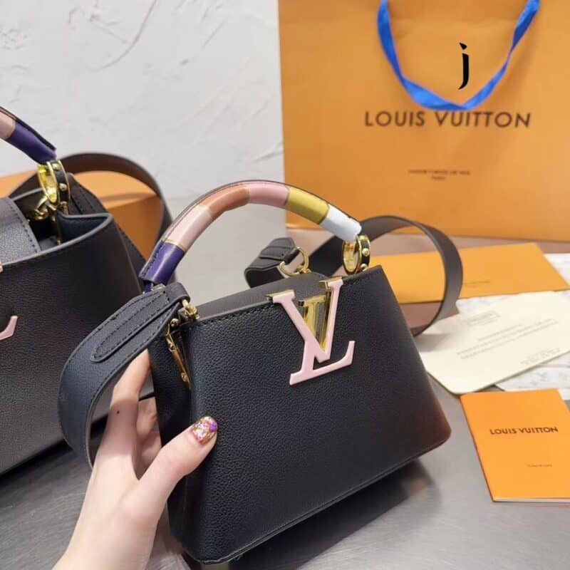 TÚI XÁCH LV LOUIS VUITTON CAPUCINES HANDLE BAG SUPER MÀU ĐEN