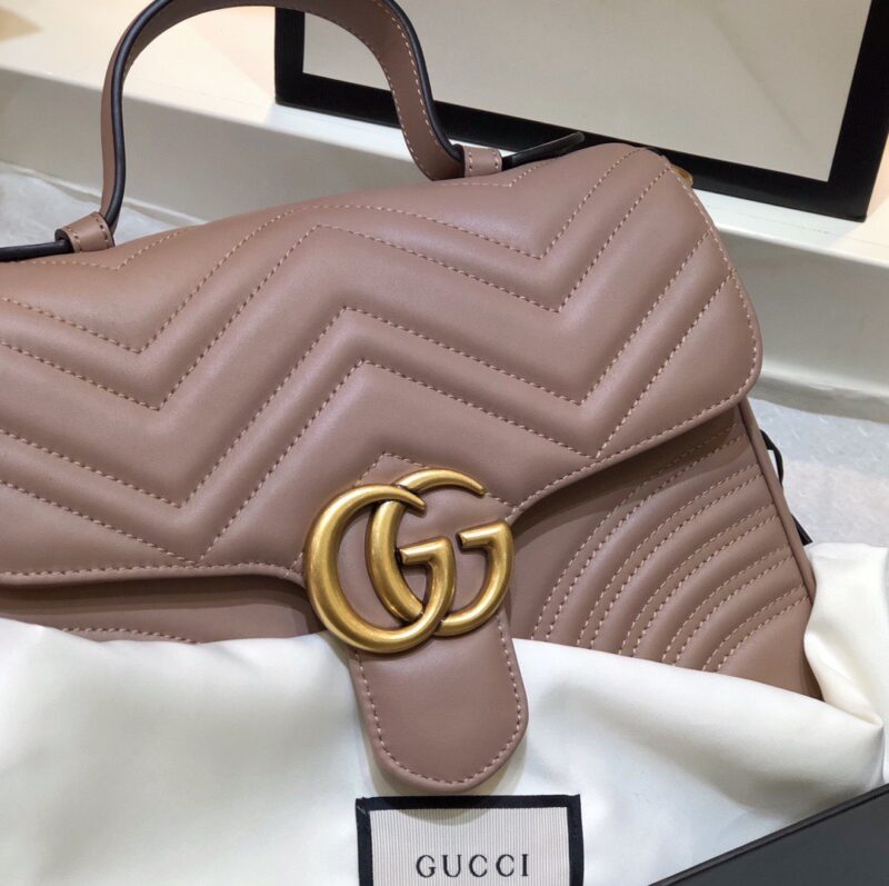 TÚI GUCCI MARMONT TOP HANDLE BAG SIÊU CẤP MÀU NÂU