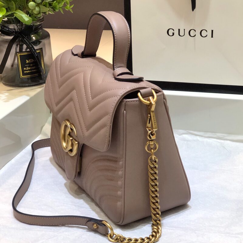 TÚI GUCCI MARMONT TOP HANDLE BAG SIÊU CẤP MÀU NÂU