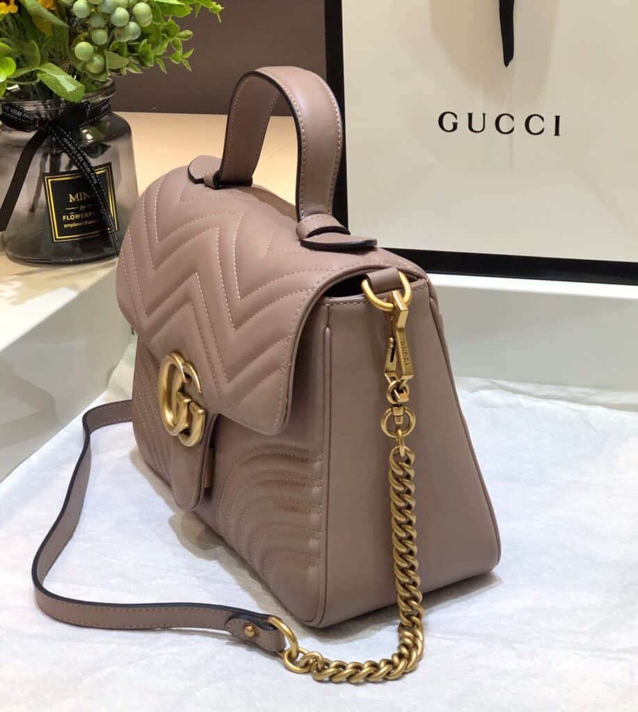 TÚI GUCCI MARMONT TOP HANDLE BAG SIÊU CẤP MÀU NÂU