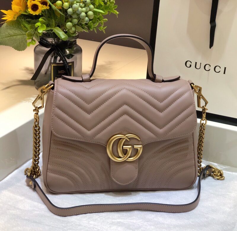 TÚI GUCCI MARMONT TOP HANDLE BAG SIÊU CẤP MÀU NÂU