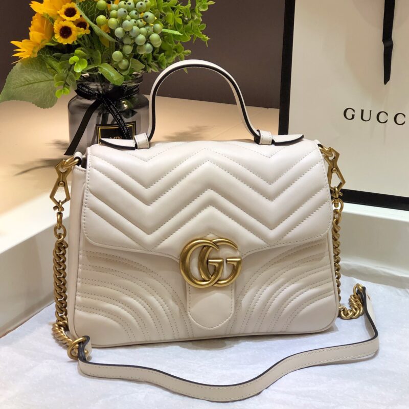 TÚI GUCCI MARMONT TOP HANDLE BAG SIÊU CẤP MÀU TRẮNG