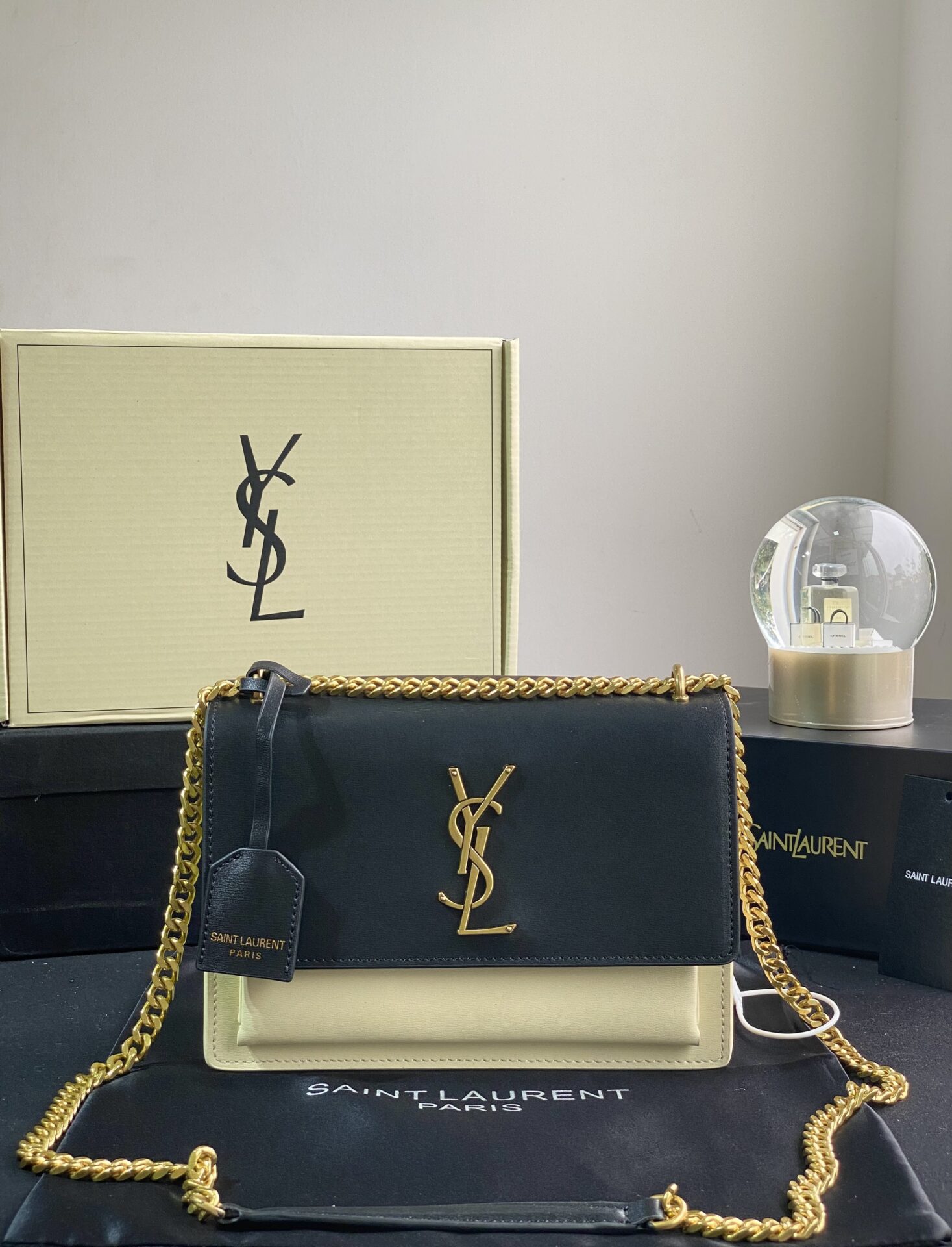 Saint Laurent YSL Black Toy LouLou Quilted Leather Crossbody Bag | eBay