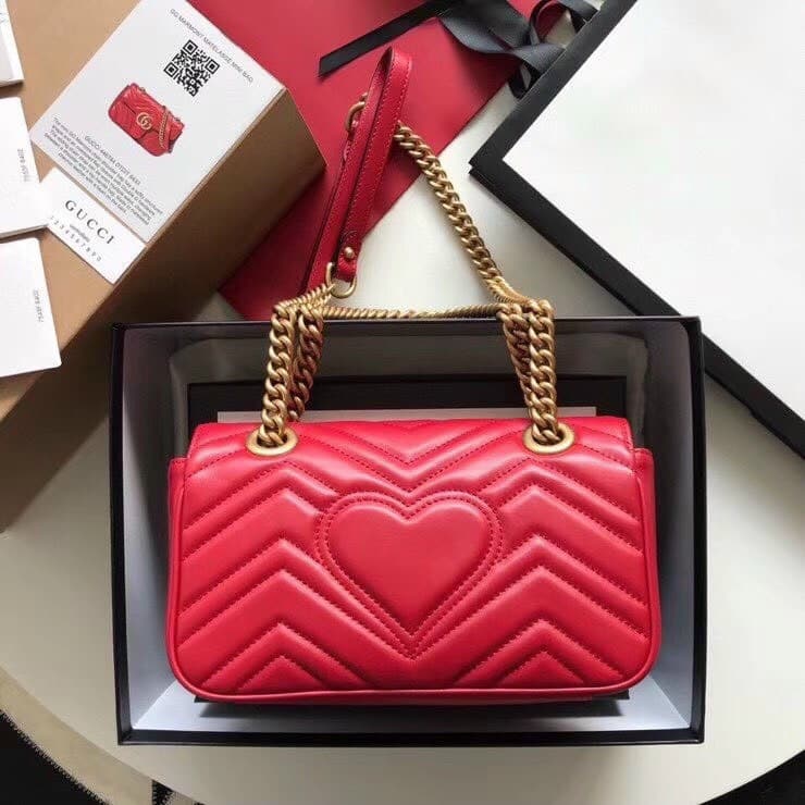 TÚI GUCCI MARMONT MINI MATELASSE SHOULDER BAG SIÊU CẤP MÀU ĐỎ