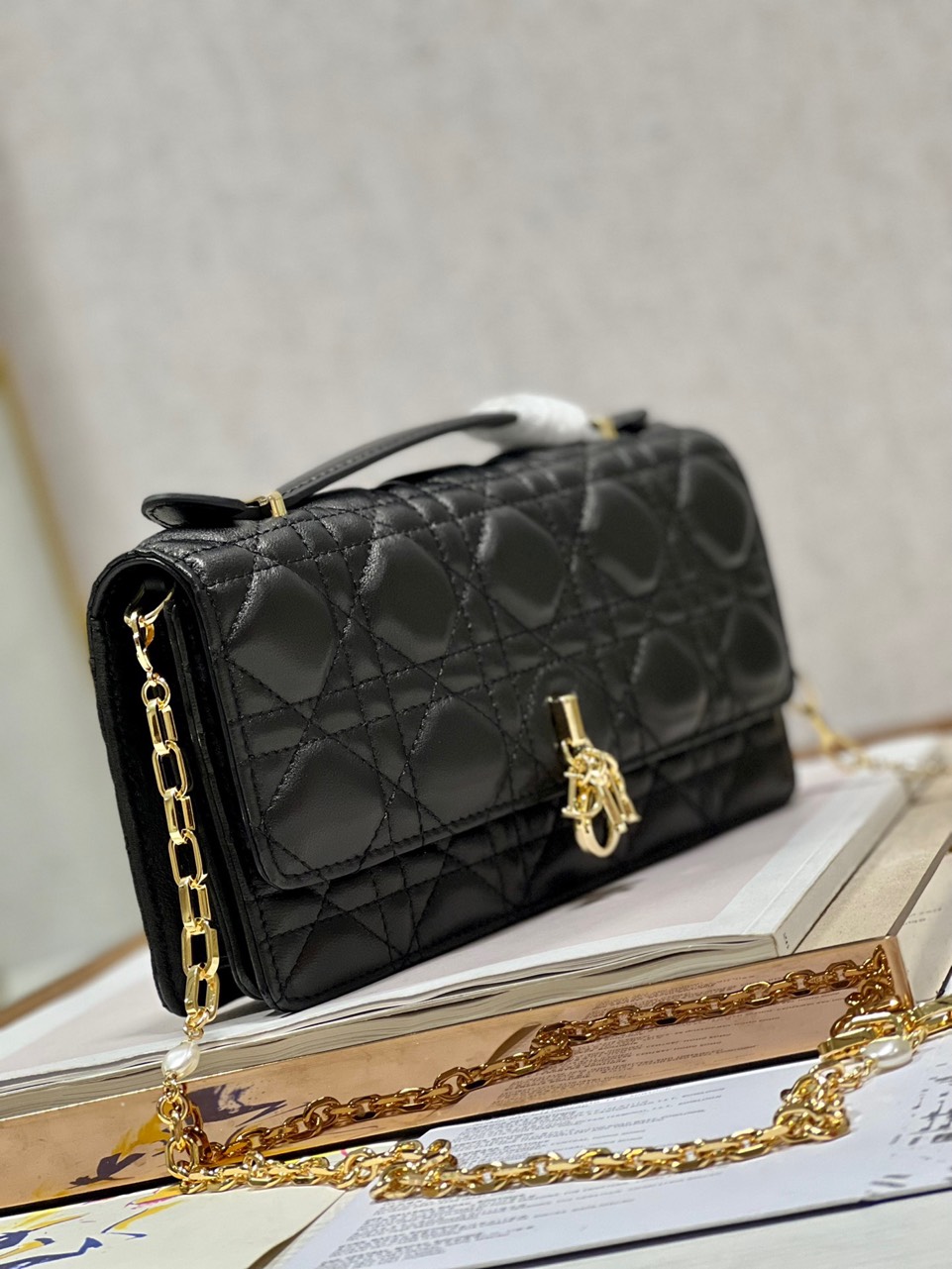 Dior Lady Dior Micro Lambskin Top Handle Bag Top Handle IFCHICCOM