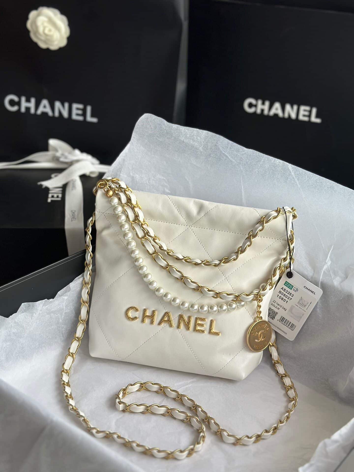 Chanel Shopping Tote GST Caviar Cream  SACLÀB