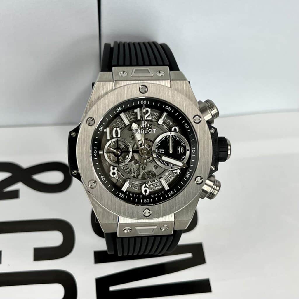 HUBLOT BIG BANG UNICO TITANIUM GREY RUBBER STRAP REPLICA 44MM