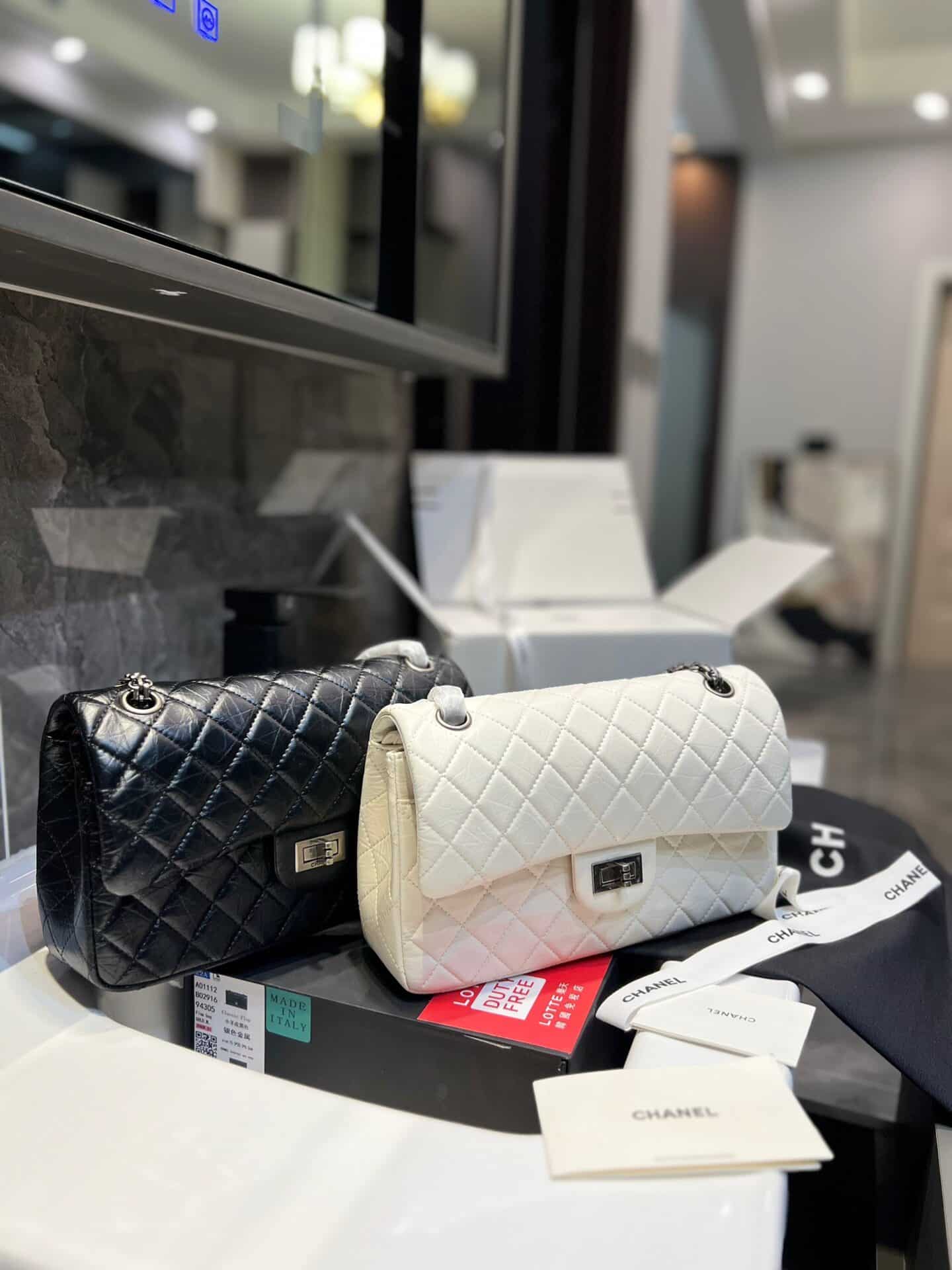 Túi Xách Chanel Classic Medium 2.55 Handbag Super Da Nhăn