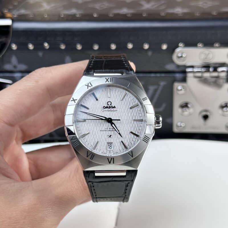 OMEGA CONSTELLATION STEEL WHITE DIAL RUBBER STRAP