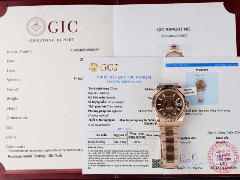 ROLEX SKY-DWELLER 326935 CHOCOLATE DIAL 18K ROSE GOLD WRAPPED OYSTER BEST REPLICA 42MM