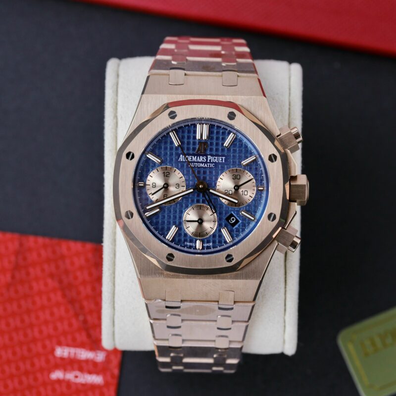 ĐỒNG HỒ AUDEMARS PIGUET ROYAL OAK 26239OR VÀNG HỒNG MẶT XANH BLUE REPLICA 41MM