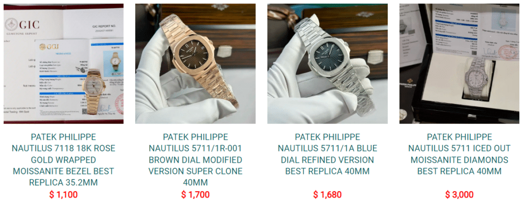 Some Patek Philippe 1:1 replica models