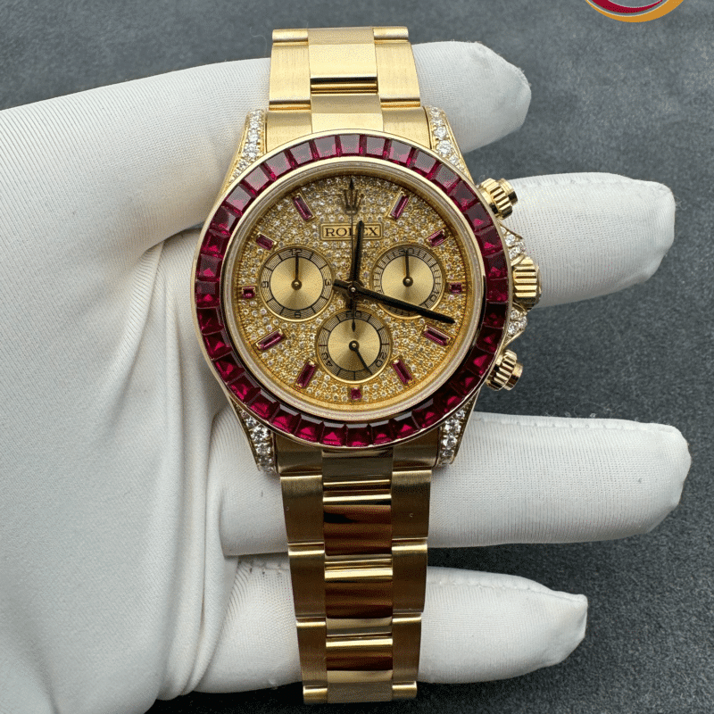 ROLEX DAYTONA 126598TRU 18K SOLID GOLD NATURAL RUBY & DIAMONDS 40MM