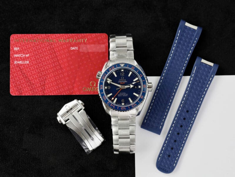 OMEGA SEAMASTER PLANET OCEAN 600M GMT CO-AXIAL MASTER CHRONOMETER BLUE DIAL BEST REPLICA VSF 43.5MM