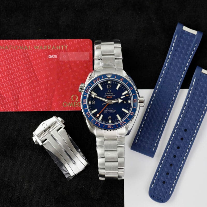 OMEGA SEAMASTER PLANET OCEAN 600M GMT CO-AXIAL MASTER CHRONOMETER BLUE DIAL BEST REPLICA VSF 43.5MM