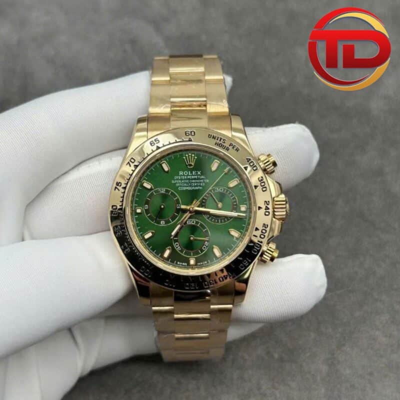 ROLEX DAYTONA 116508-0013 GREEN DIAL CUSTOM MADE 18K SOLID GOLD 40MM